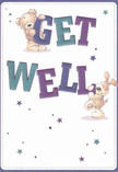 Charged with radiant positivity, this get well card embodies the comforting support found throughout Alperton's neighbourhood. A friendly bear and a spirited puppy spring from the page, each lending energy to the colourful, oversized 'Get Well' lettering-tones of royal purple and vibrant teal standing bold against a backdrop as clear and gently hued as Alperton's canal on a sunny afternoon. Dotted throughout are cheerful, star-like bursts in cool shades, conjuring a sense of wonder and heartfelt hope. The illustrated fur and floppy puppy ears are so meticulously textured that one almost senses the embrace behind the drawing. Designed with the same considered detail that defines the work of local Alperton florists, this card not only sends a message but creates an atmosphere of optimism and warmth, making it an ideal companion for any get well bouquet delivered to a cherished friend or family member nearby.